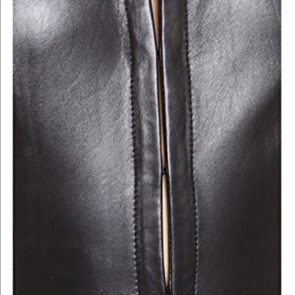 Olcay Gulsen Black Leather mini dress size S - Picture 2 of 8